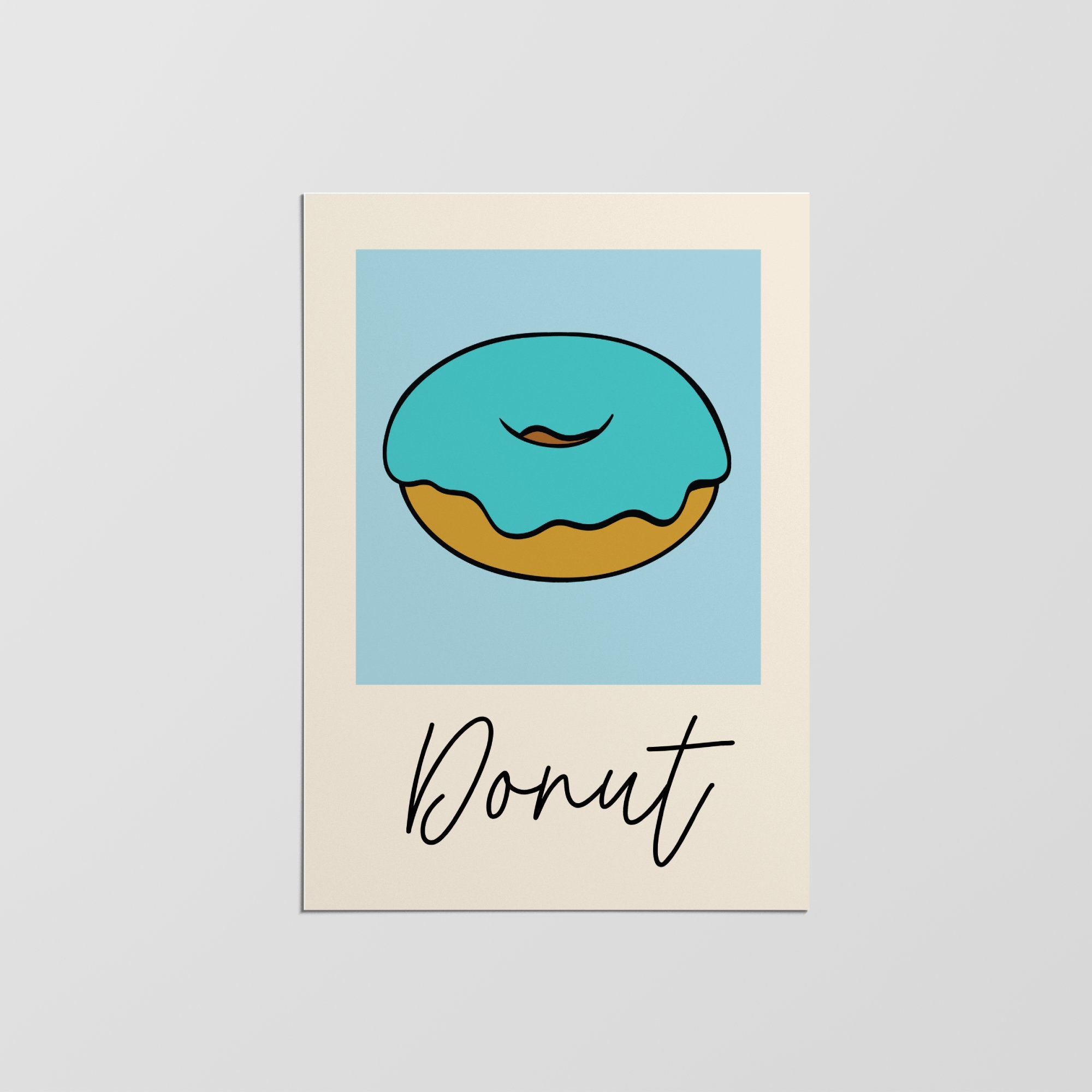 Impression Murale Donut, Impression Minimaliste, Moderne, Décoration Intérieure, d'art Mural, Déco d