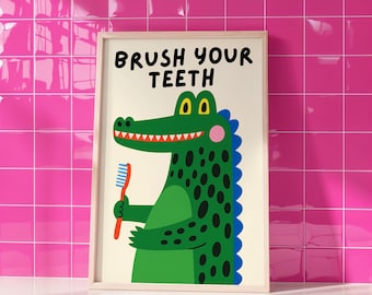 Funny Bathroom Art Prints: Colorful Restroom Humor Wall Decor