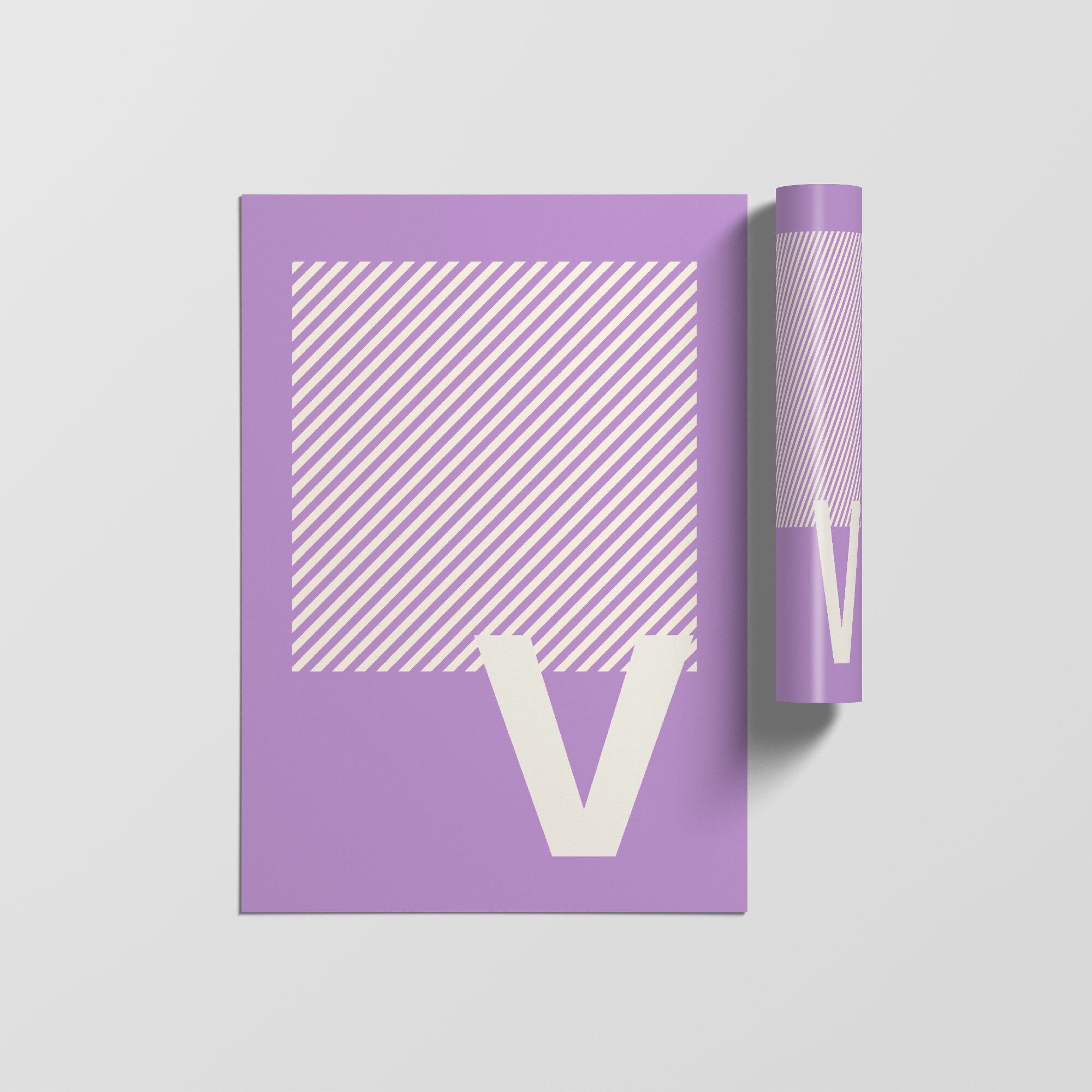 Impression de Lettre Personnalisée, Impression Initiale Initiale, Affiche Art Mural