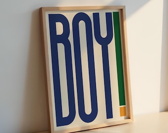 JUNGE! Typografie Kunstdruck: Bold Modern Home Decor
