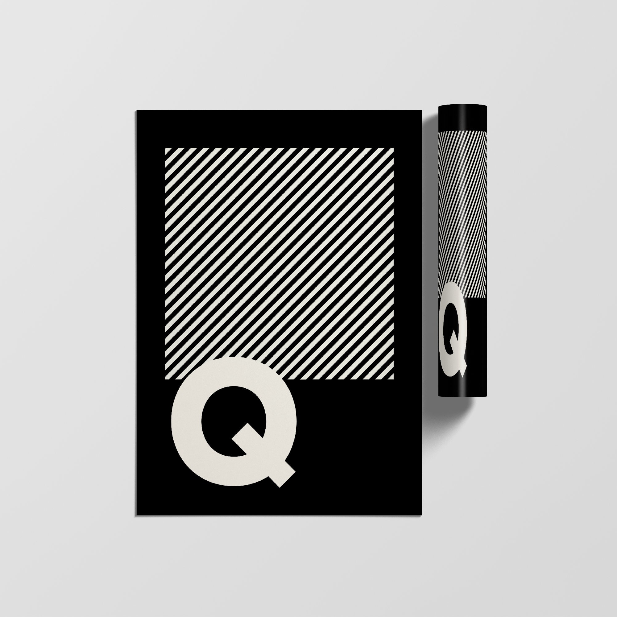 Impression de Lettre Personnalisée, Impression Initiale Initiale, Affiche Art Mural