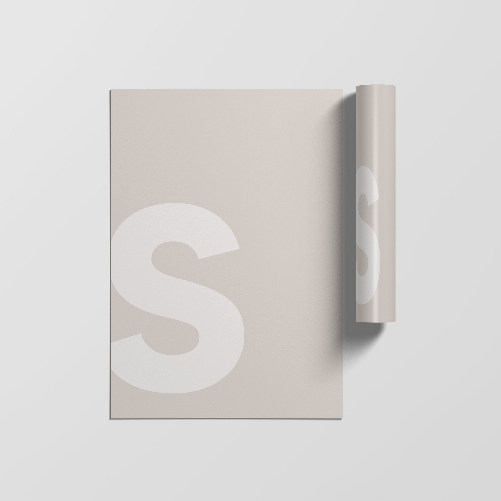 Typographie Lettre Affiche, Impressions Initiales, Alphabet Minimaliste Art Letter Print, Wall Poste