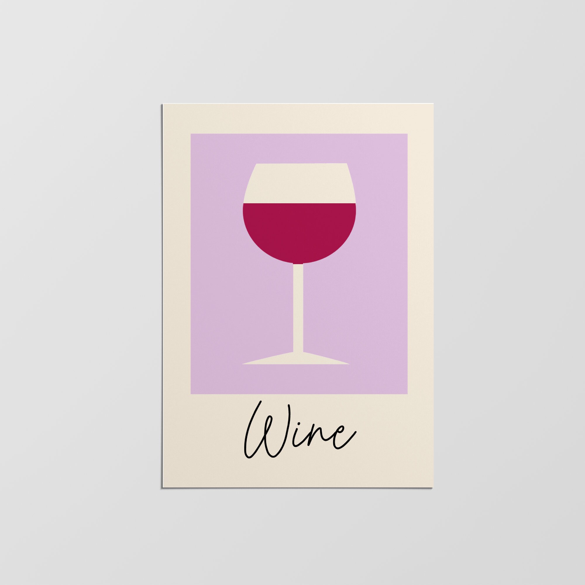 Wine Cocktail Print, Wine Wall Art, Impressions Rétro Colorées, Affiche de Boissons Alcoolisées, Fêt