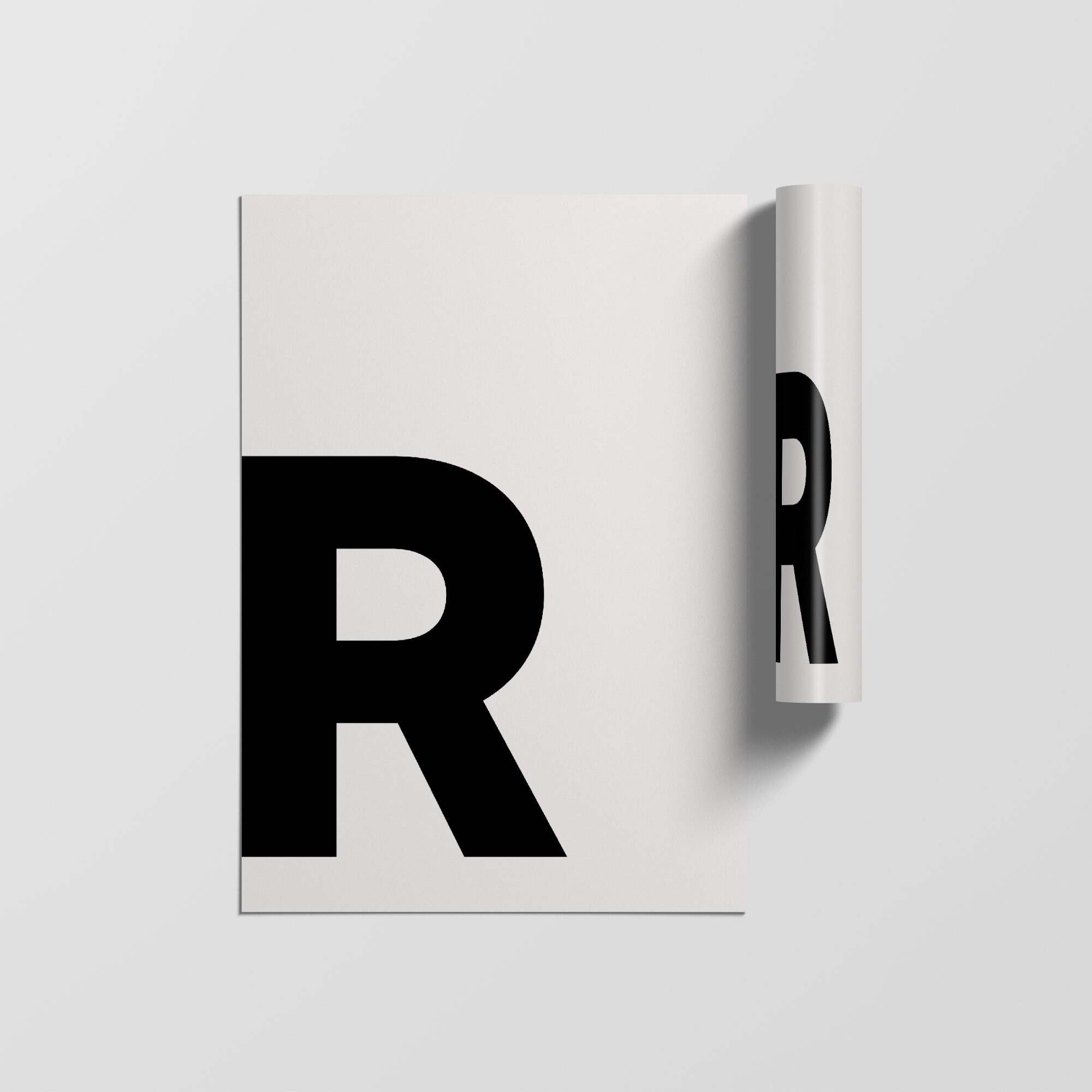 Typographie Lettre Affiche, Impressions Initiales, Alphabet Minimaliste Art Letter Print, Wall Poste