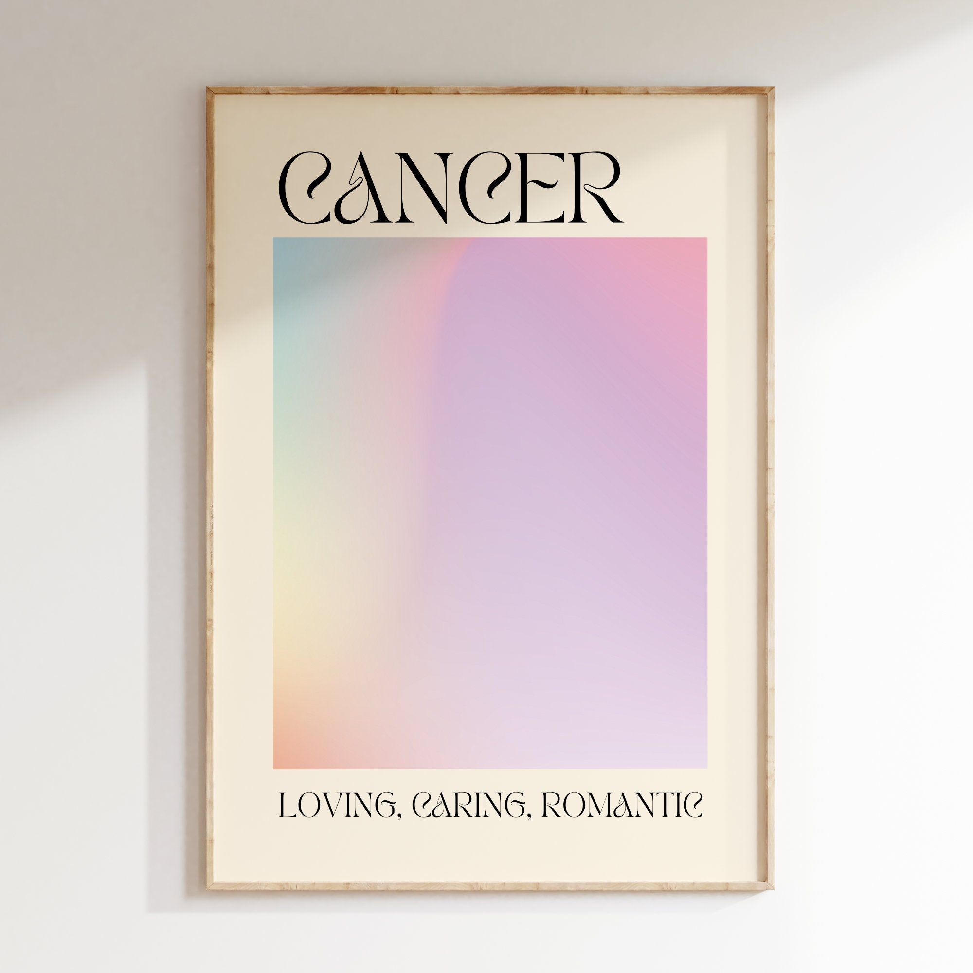 ZODIAC CANCER AURA Print Aura Gradient Pastel Aura Art - Etsy