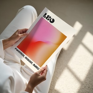 Leo Zodiac Sign Wall Art Gradient Aura Retro Art Pastel Leo Zodiac Print Spiritual Wall Art Astrology Gift Art Print for Leo