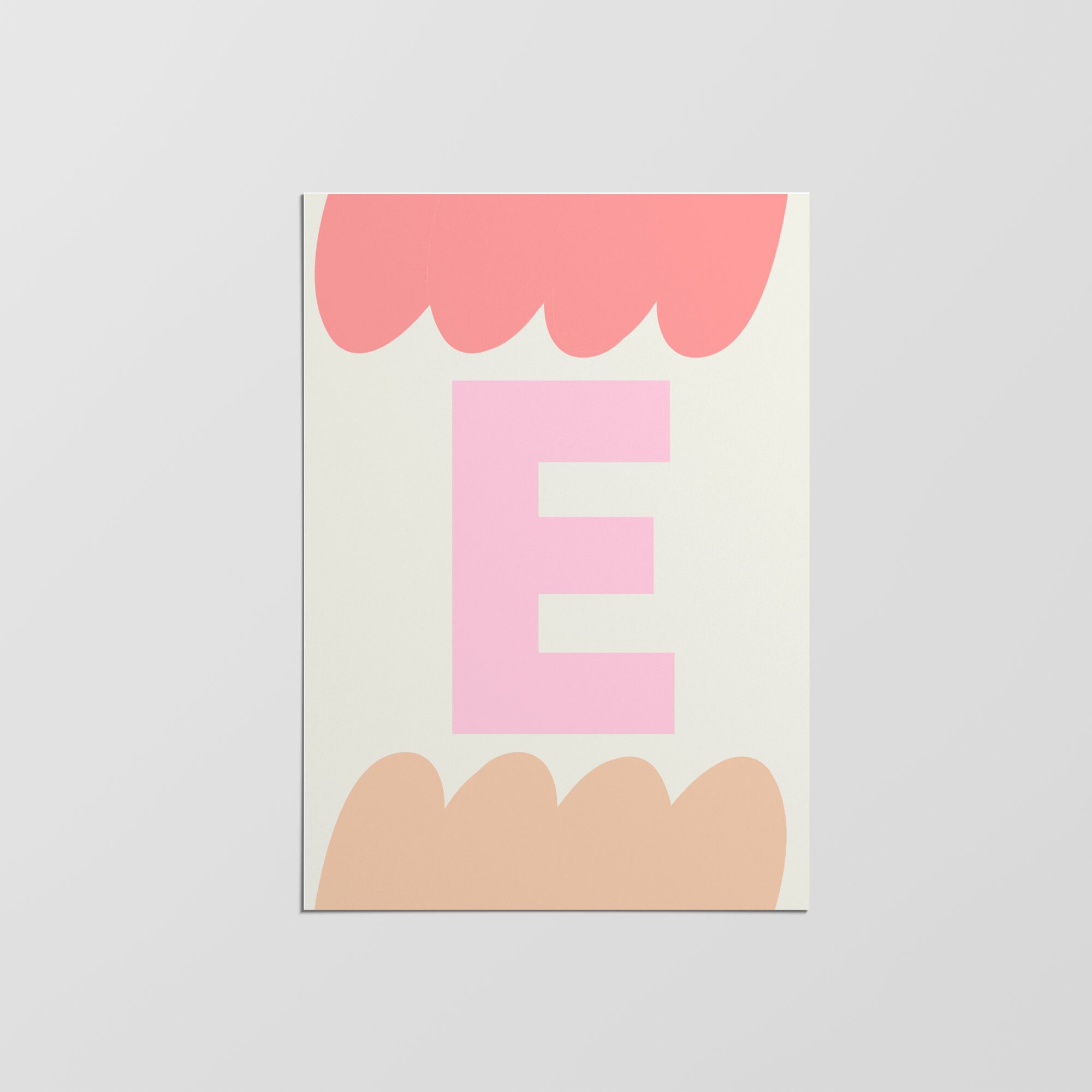 Typographie Lettre Affiche, Impressions Initiales, Alphabet Minimaliste Art Letter Print, Wall Poste