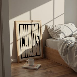Chaos Typography Art Print: Modern Home Decor image 7