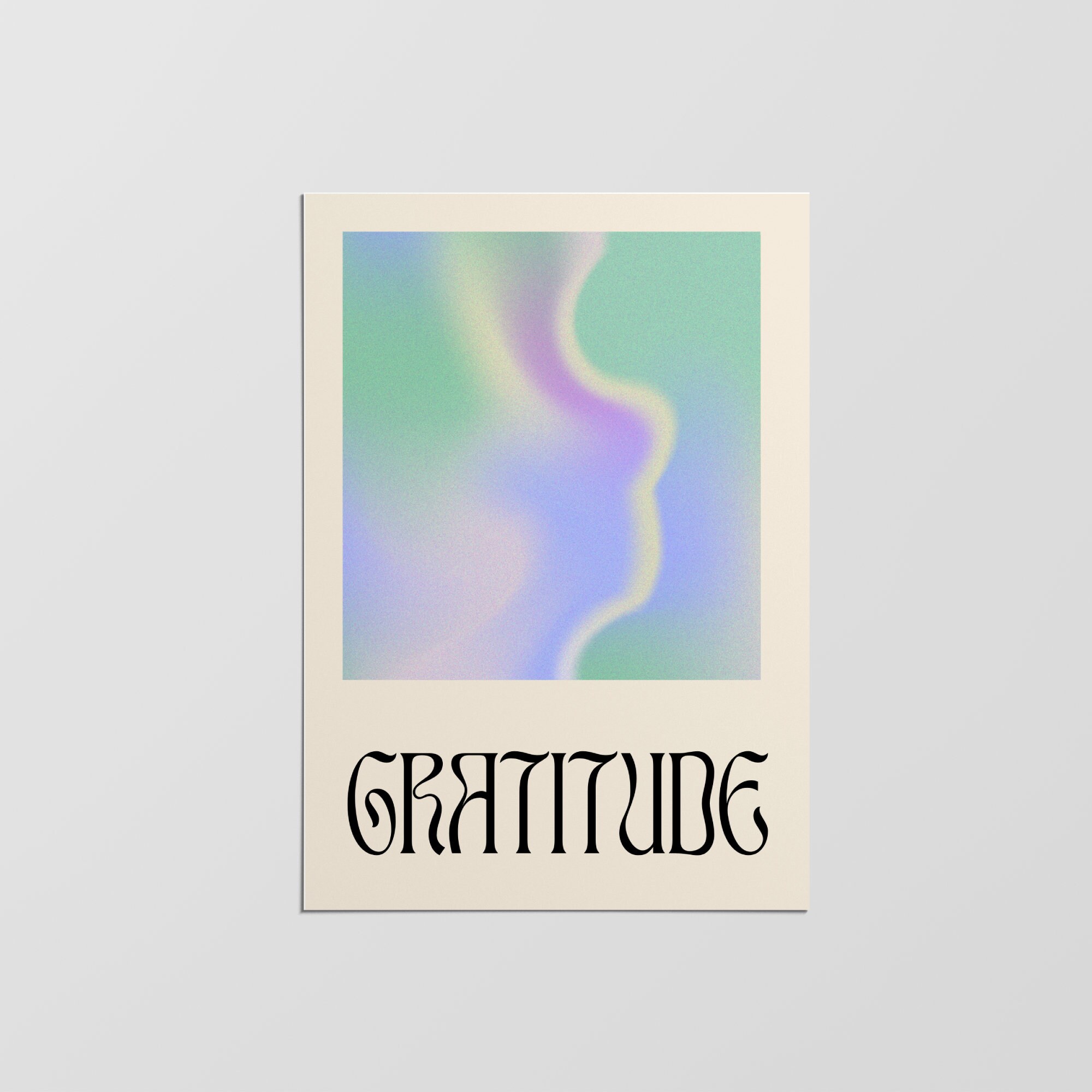 Impression Gratitude, Impression d'art Mural Moderne, Minimaliste Tendance Maintenant, Dégradée, Déc