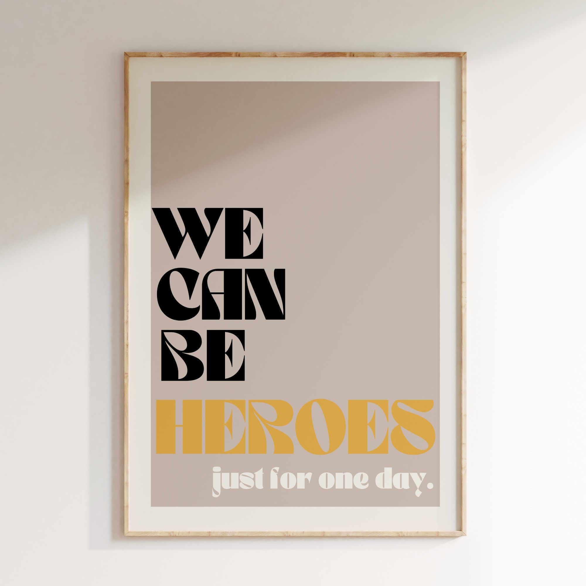 Heroes Inspired King & Queen Lyrics Poster Set Music Print -  Finland