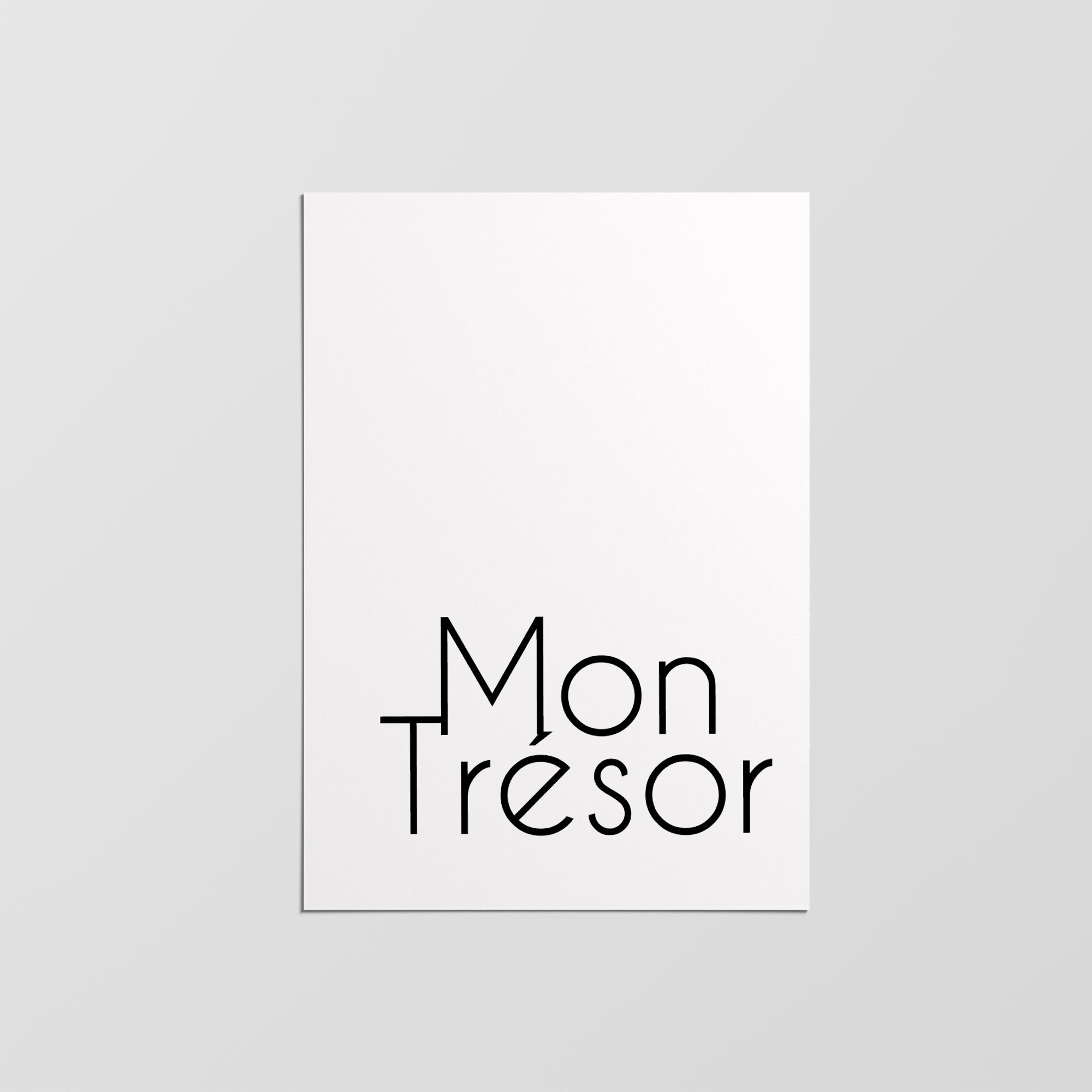 Affiche Mon Trésor, Impression Minimaliste, Design Moderne, Décoration Intérieure, Art Mural, Murale