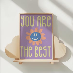 Face Colorful Print for Kids Wall Art Nursery Poster Kids Room Art Decor Baby Shower Decor Gift for Kids Playroom Decor Quote Art