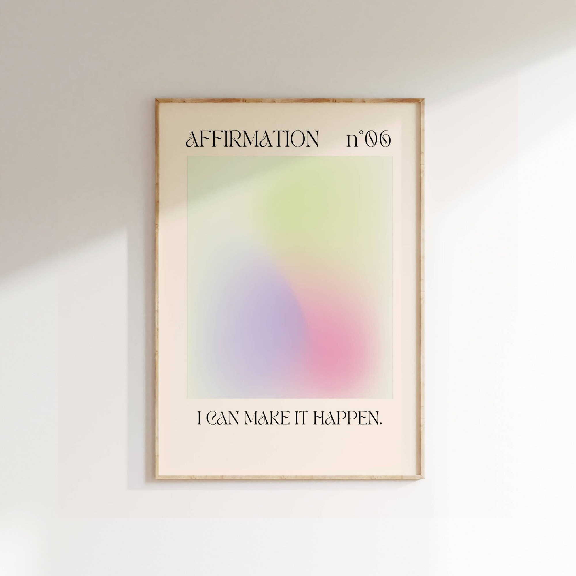 AFFIRMATION AURA Print Aura Gradient Pastel Aura Art Print - Etsy