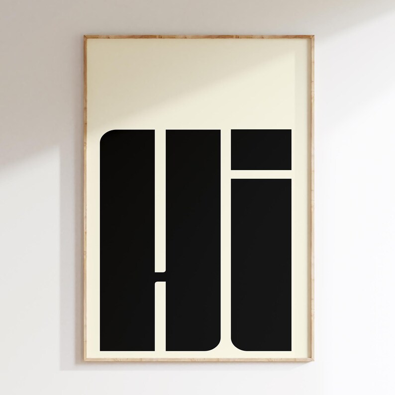 HI Typografie Print: Modern Bold Letters Art, Home Decor 4
