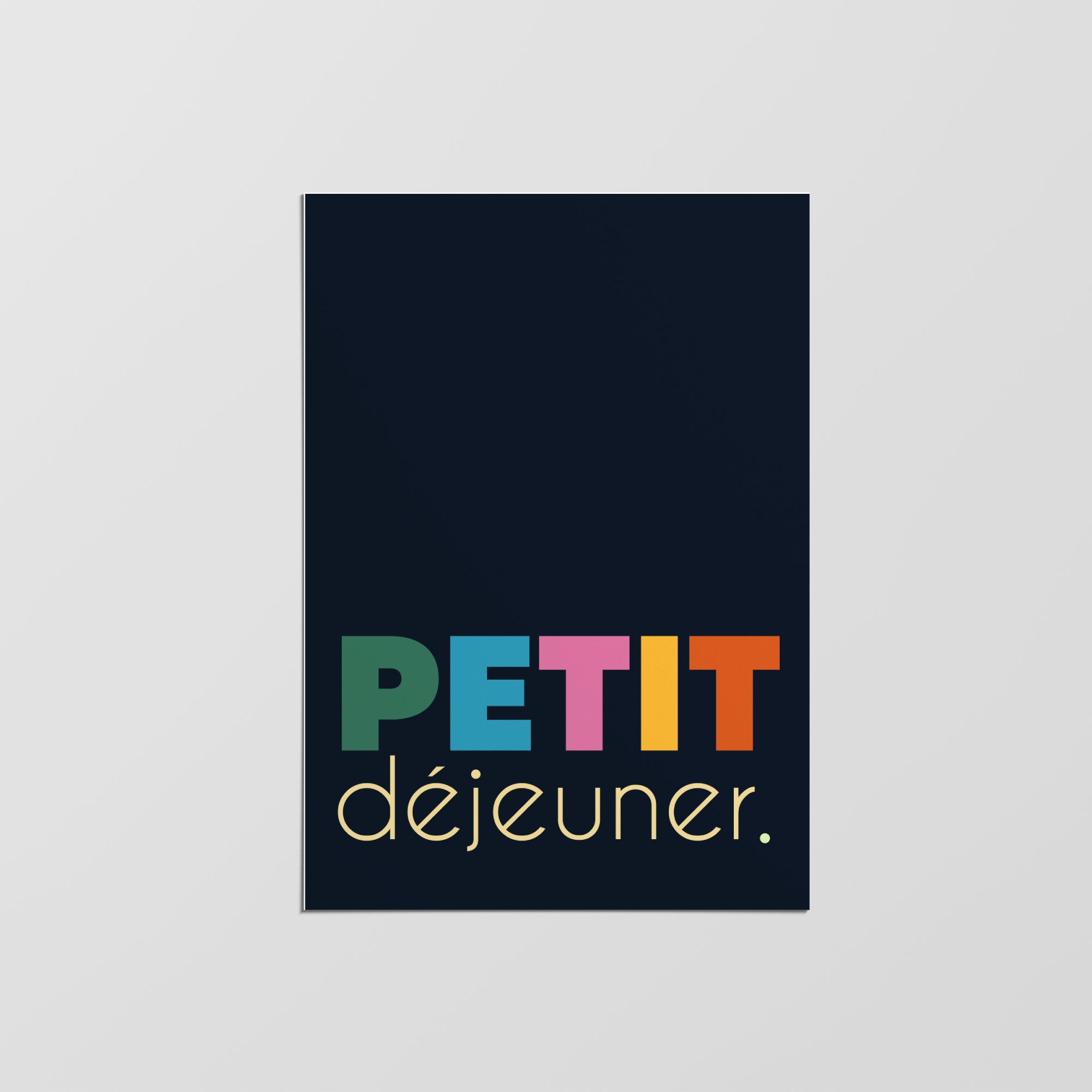 Petit Déjeuner Wall Print, Minimalist Modern Home Decor, Art, Di Diningroom Deco, Kitchen Typography