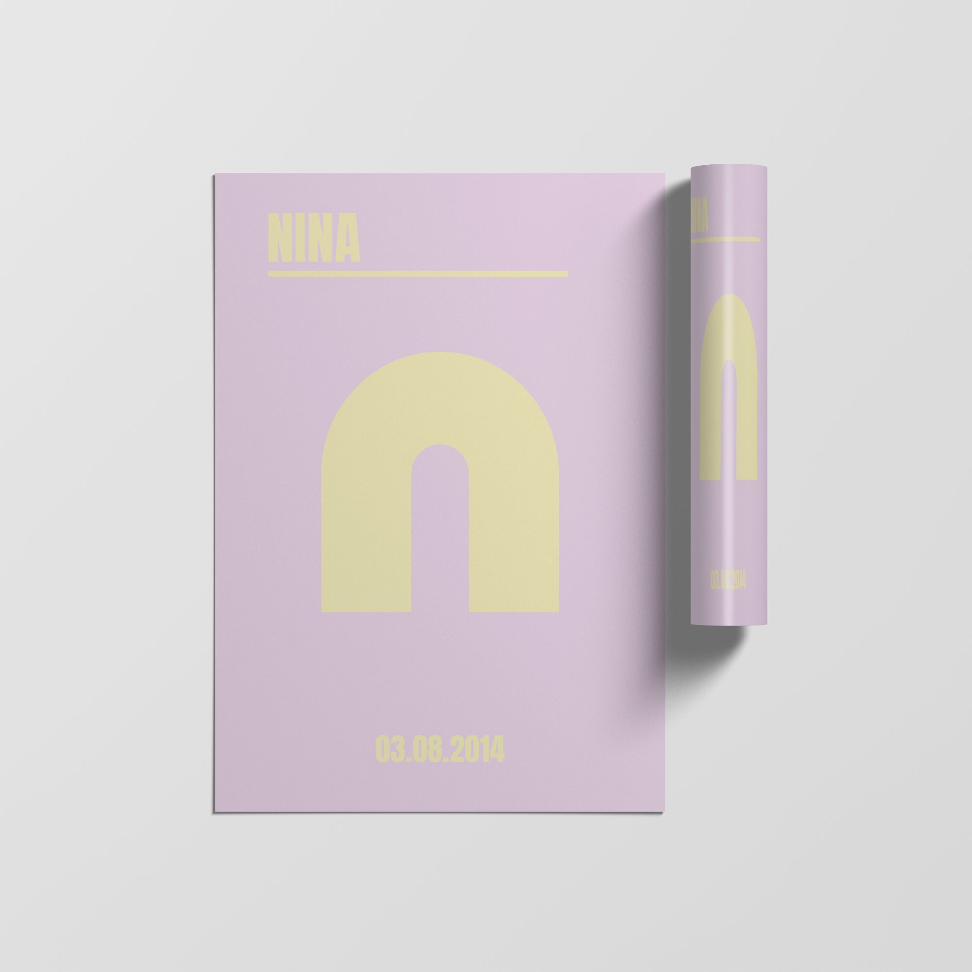 Impression de Lettre Personnalisée, Impression Initiale Initiale, Affiche Art Mural