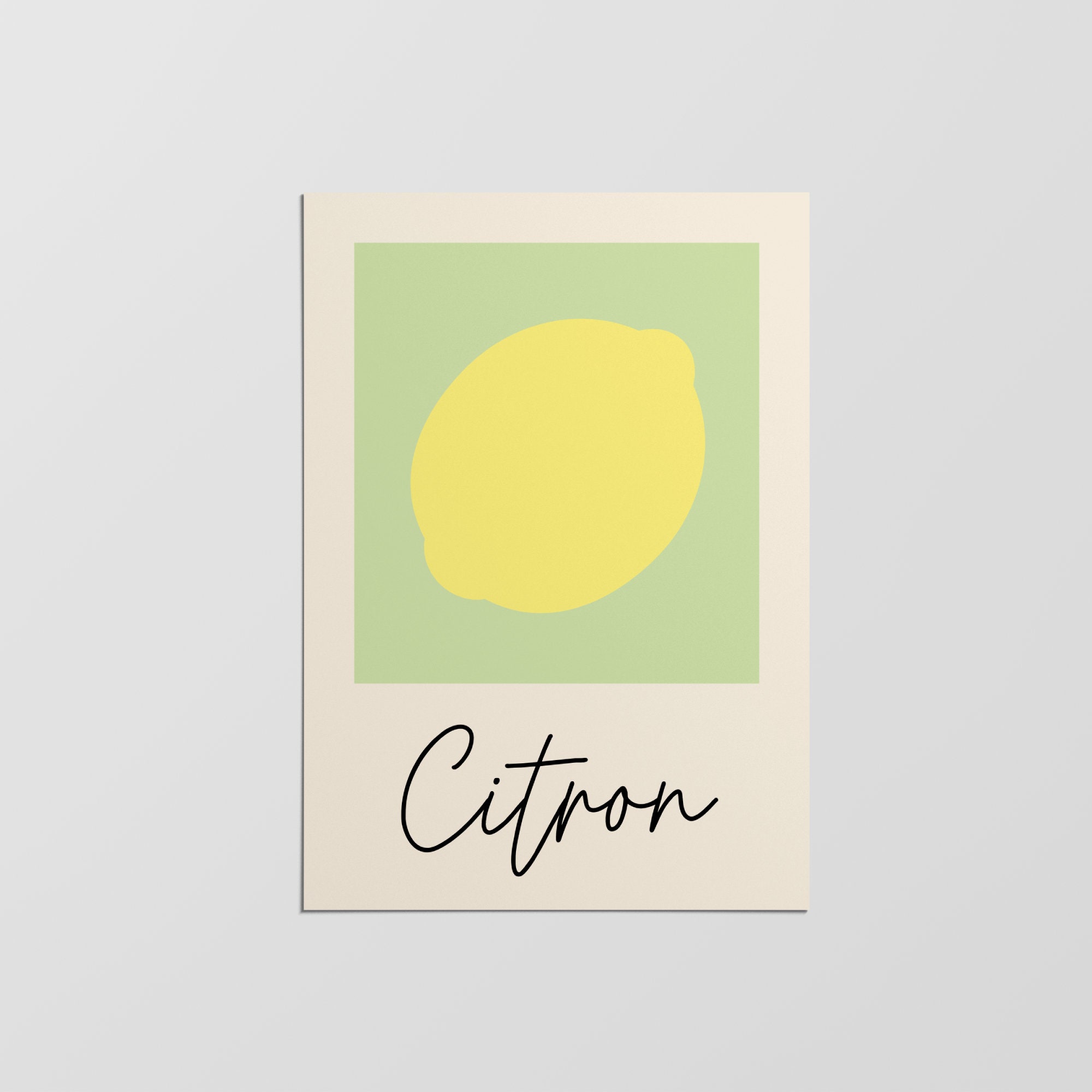 Affiche de Fruits, Citron Print, Citron, Impression Minimaliste, Design Moderne, Décoration Intérieu