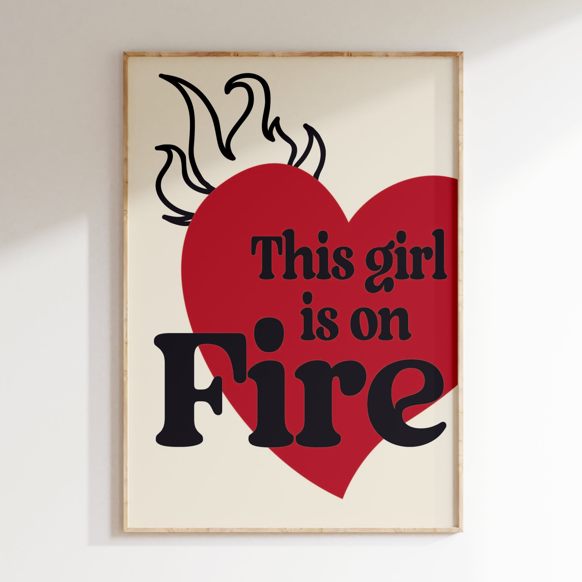 Retro Wall Art Groovy Funky Poster Design Gifts for Her or Him