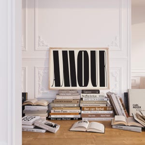 Amour Love Typography Print: Modern Bold Wall Art image 5