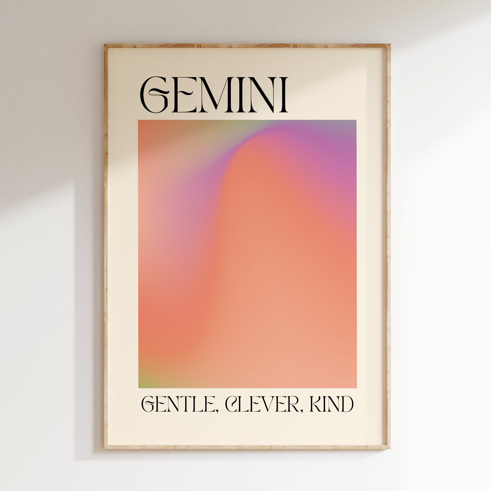 ZODIAC GEMINI AURA Print Aura Gradient Pastel Aura Art - Etsy