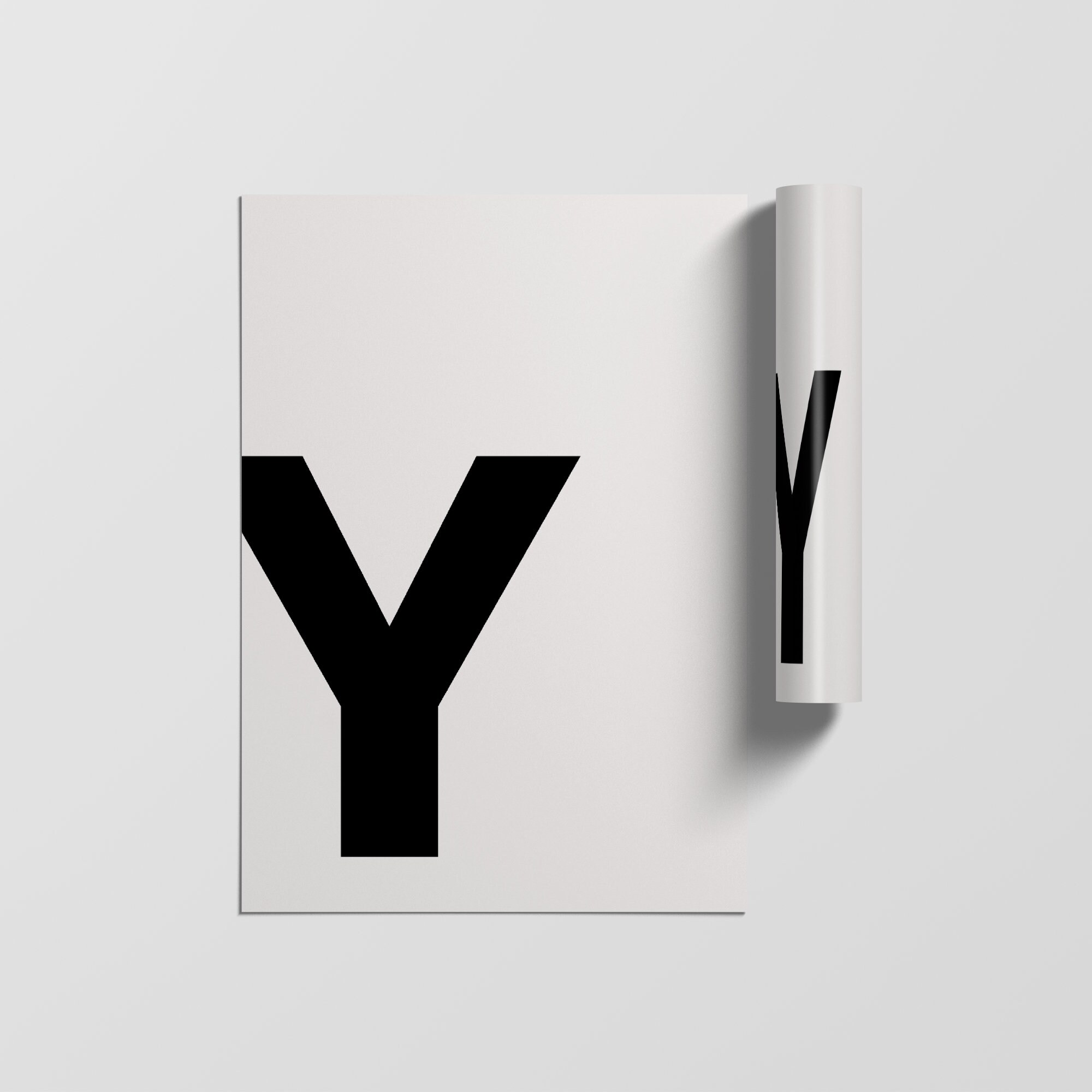 Typographie Lettre Affiche, Impressions Initiales, Alphabet Minimaliste Art Letter Print, Wall Poste