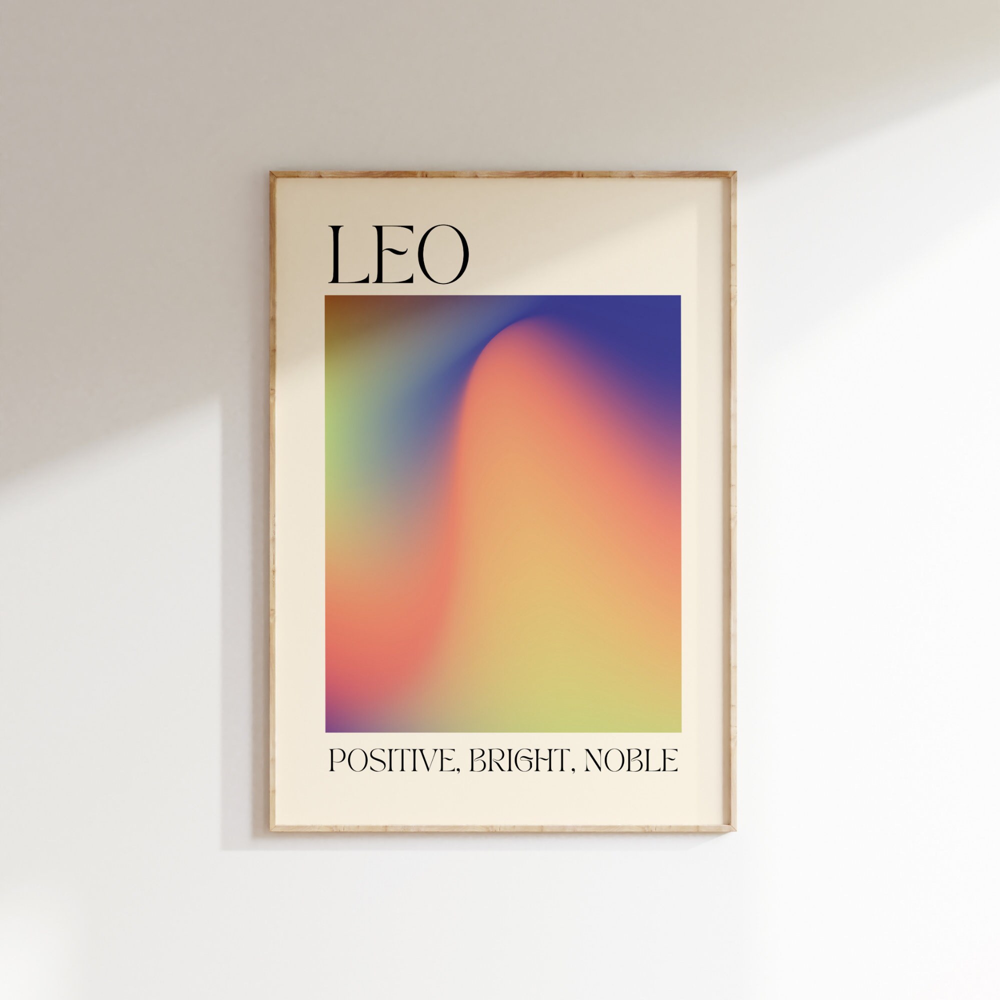 ZODIAC LEO AURA Print Aura Gradient Pastel Aura Art Print - Etsy