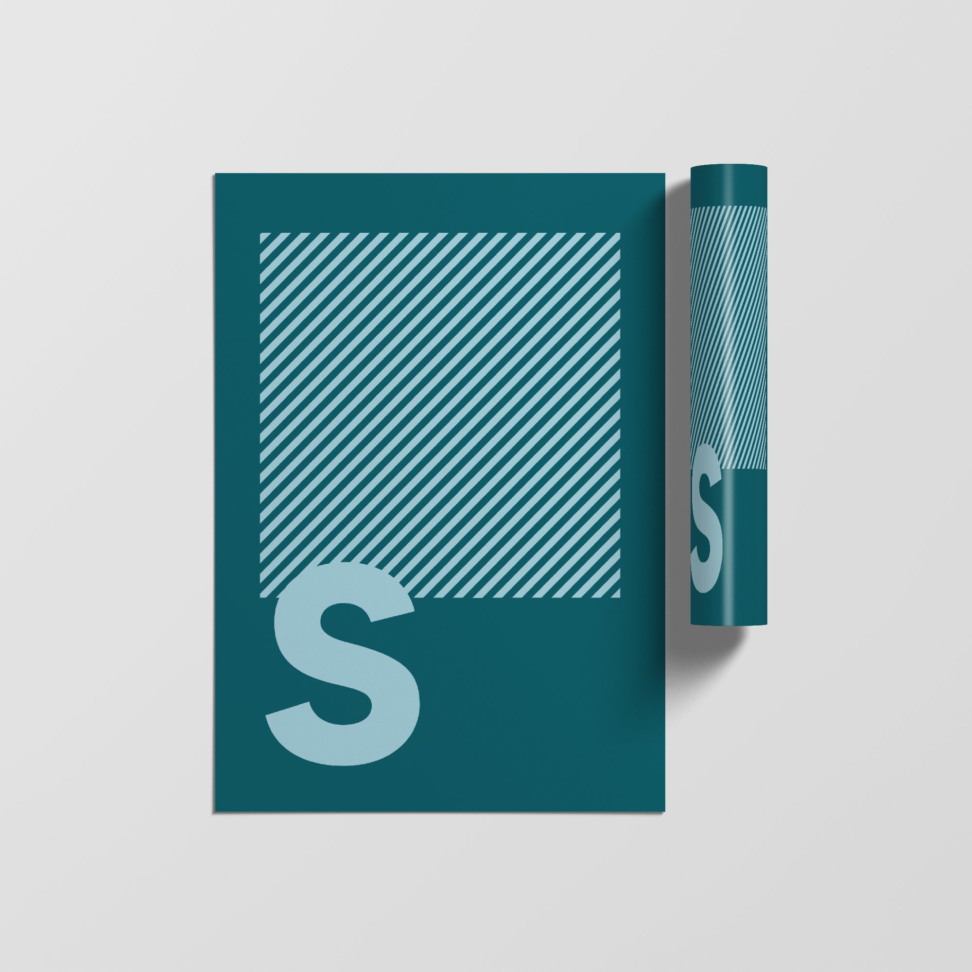 Impression de Lettre Personnalisée, Impression Initiale Initiale, Affiche Art Mural