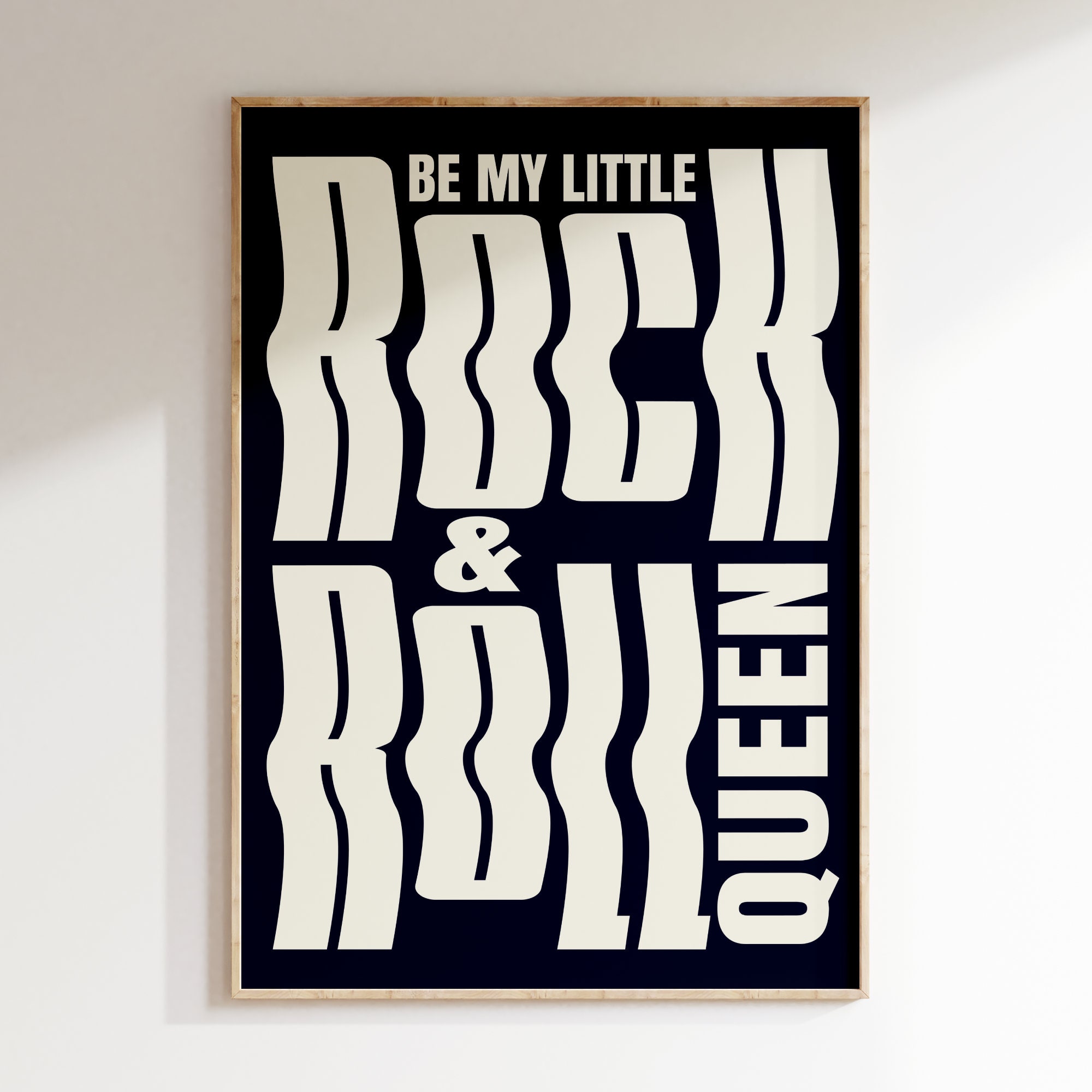 Inspired Music Print, Be My Little Rock& Roll Queen, Lyrics