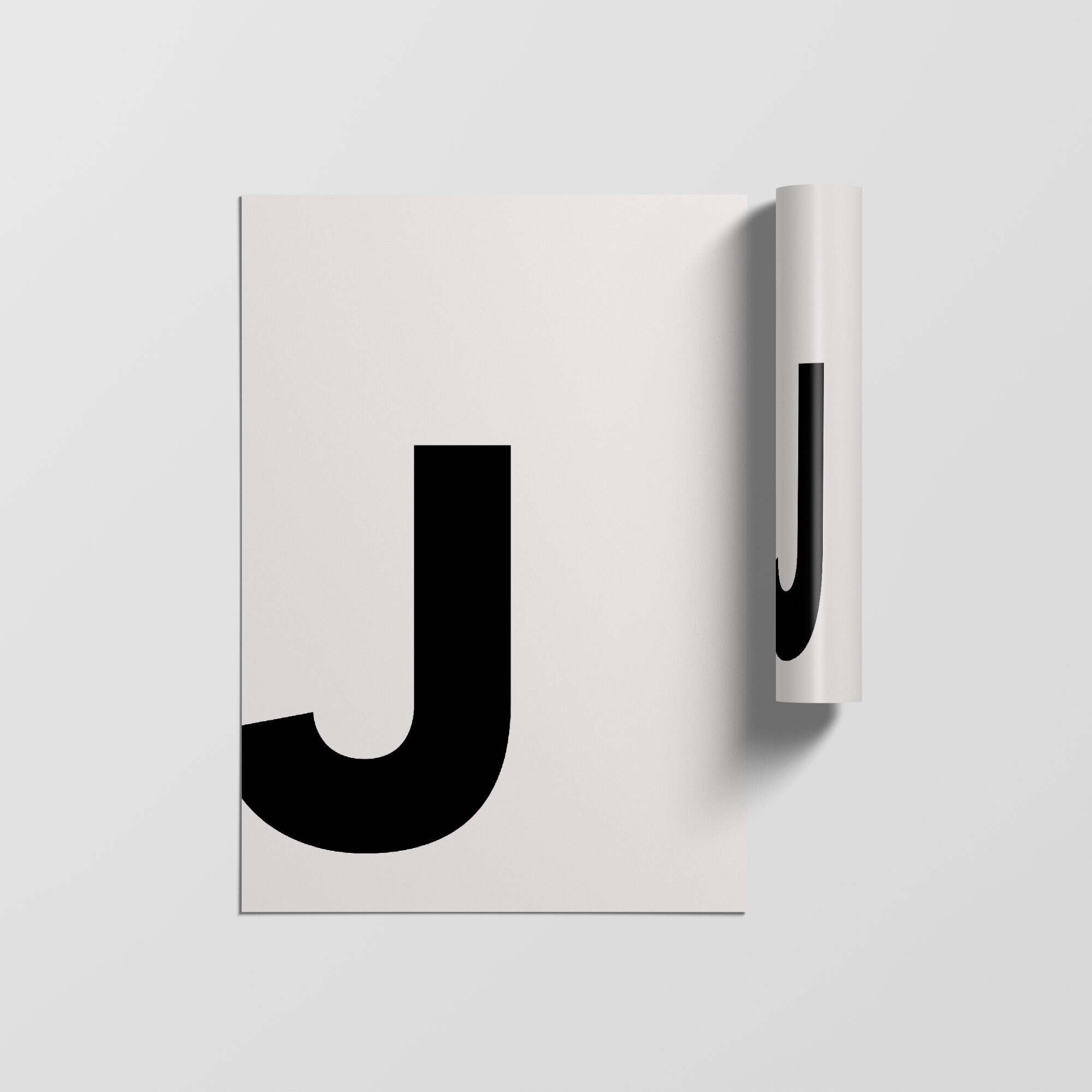 Typographie Lettre Affiche, Impressions Initiales, Alphabet Minimaliste Art Letter Print, Wall Poste