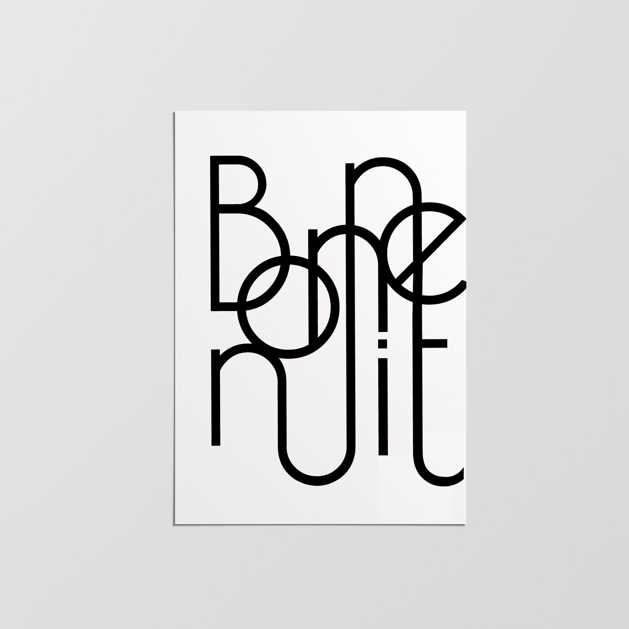 Impression Bonne Nuit, Impression Minimaliste, Design Moderne, Décoration Intérieure, Art Mural, Mur