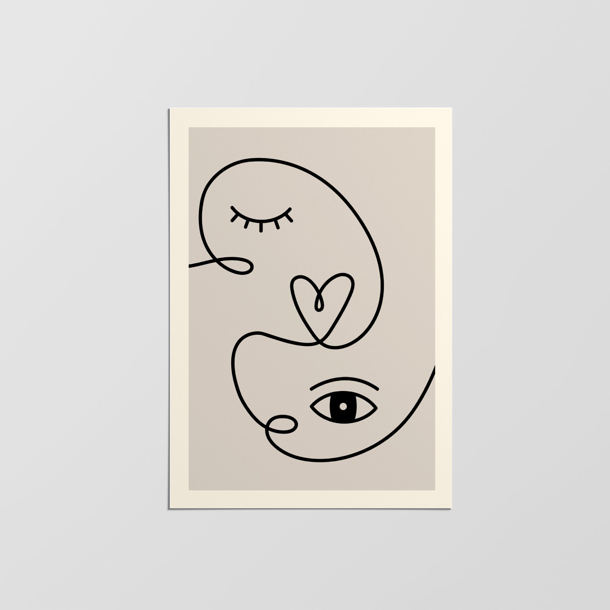 Impressions d'art Au Trait, Impression Mural Minimaliste, Art Trait Abstrait, Décor Mural, à Une Lig