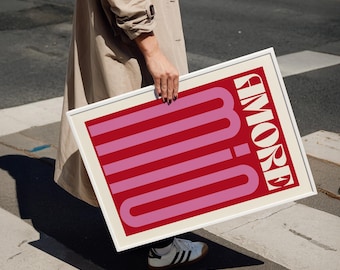 Amore Mio Quote Print - Modern Typography Wall Art