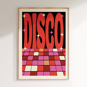 Inspired Music Print, Disco Print, Music Print, Lyrics Poster, Gig Print, Disco Gift Poster Art, Concert Poster, Gift, Pop 70's