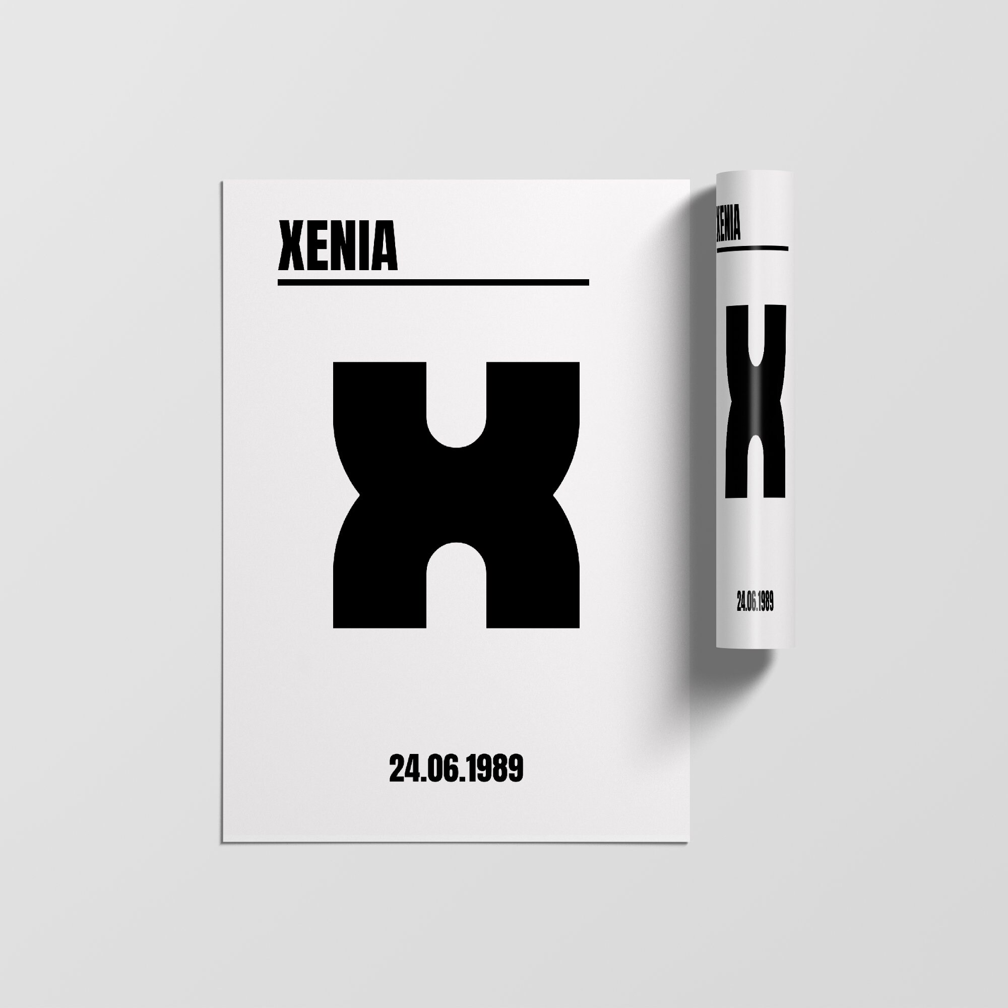 Impression de Lettre Personnalisée, Impression Initiale Initiale, Affiche Art Mural