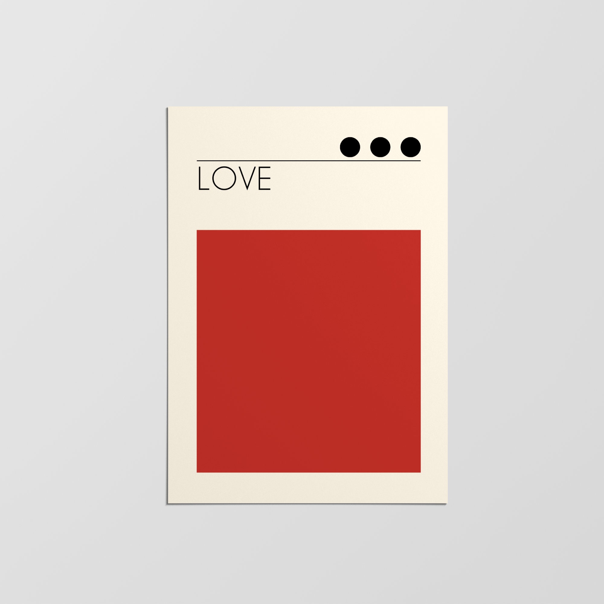 Love Print, Impression d'art Mural Moderne, Minimaliste Tendance Maintenant, de Design Décoration In