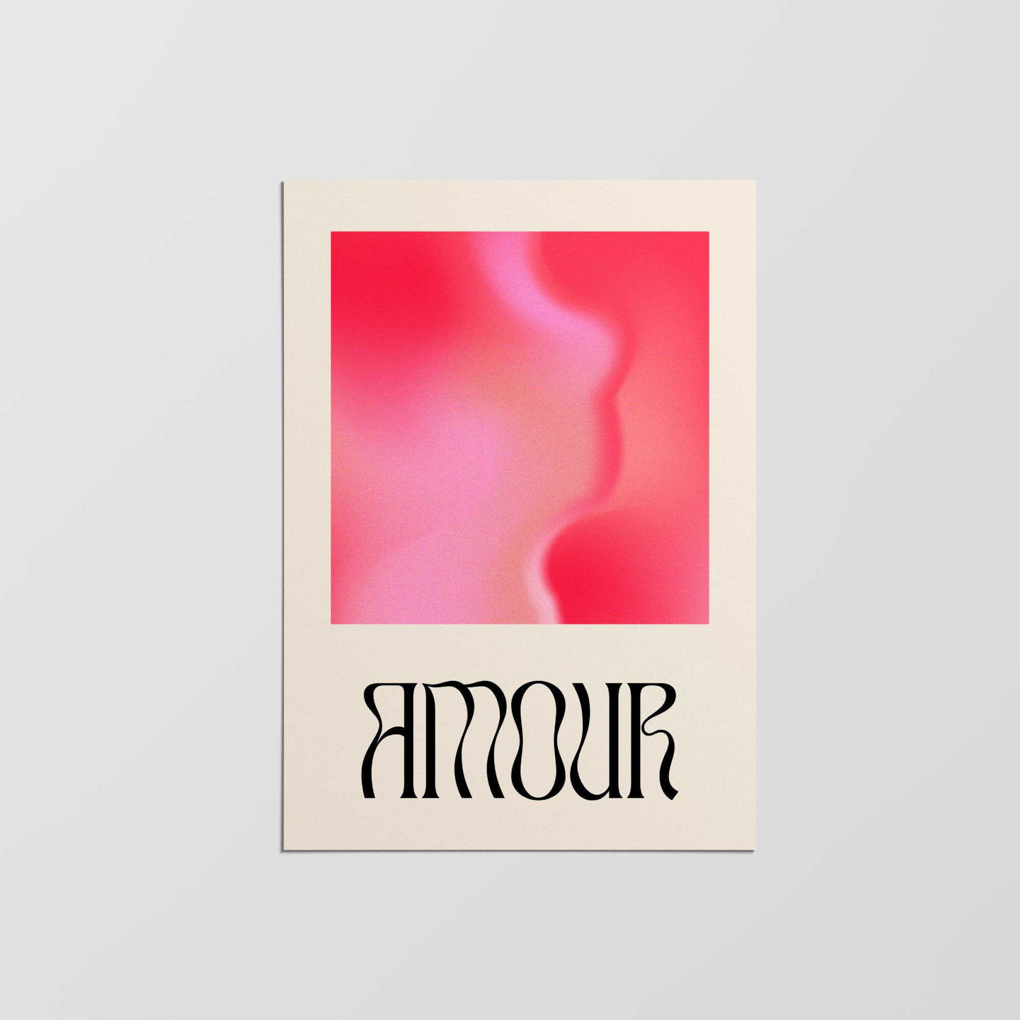 Amour Print, Love, Impression d'art Mural Moderne, Minimalist Trending Now Dégradée, Décoration Inté