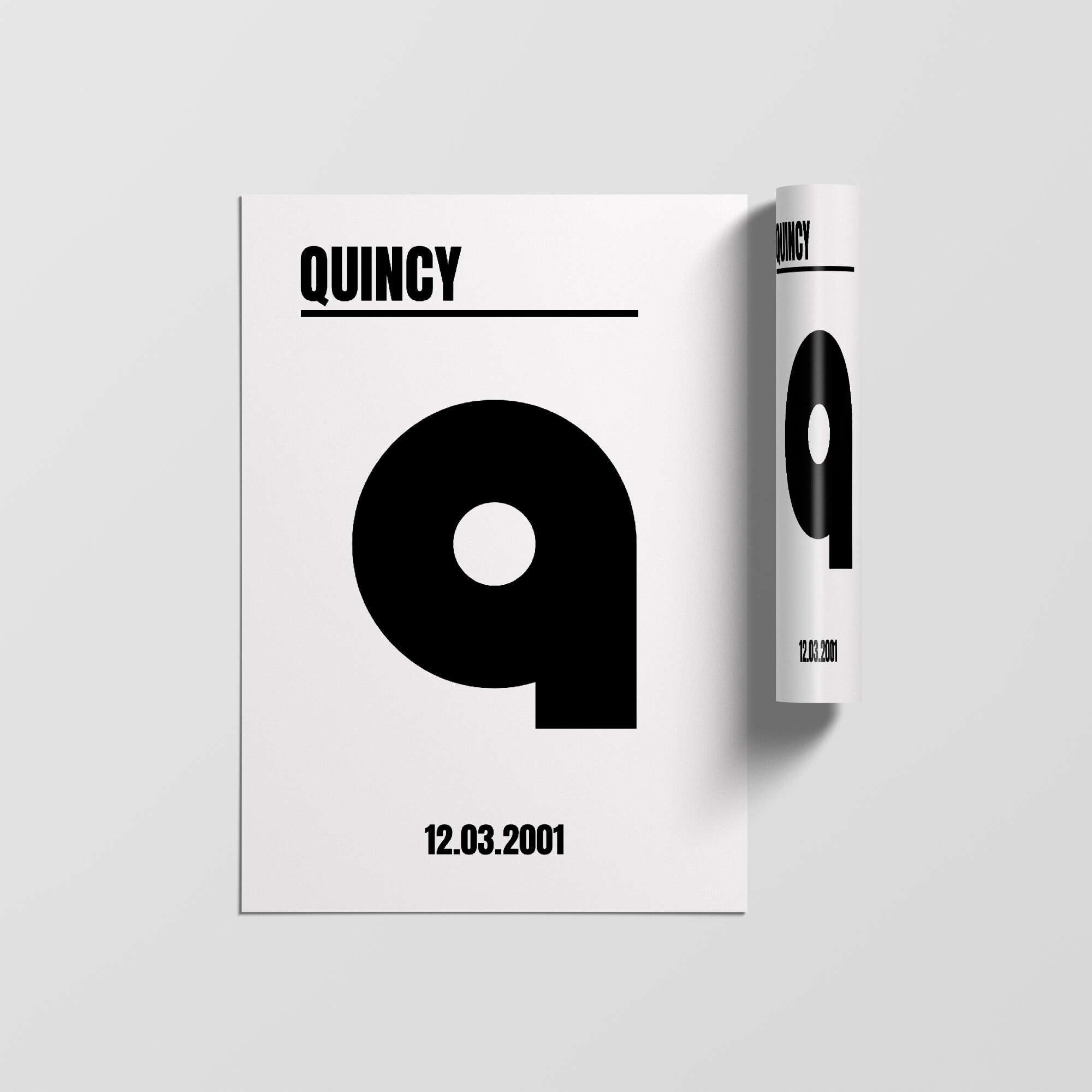 Impression de Lettre Personnalisée, Impression Initiale Initiale, Affiche Art Mural