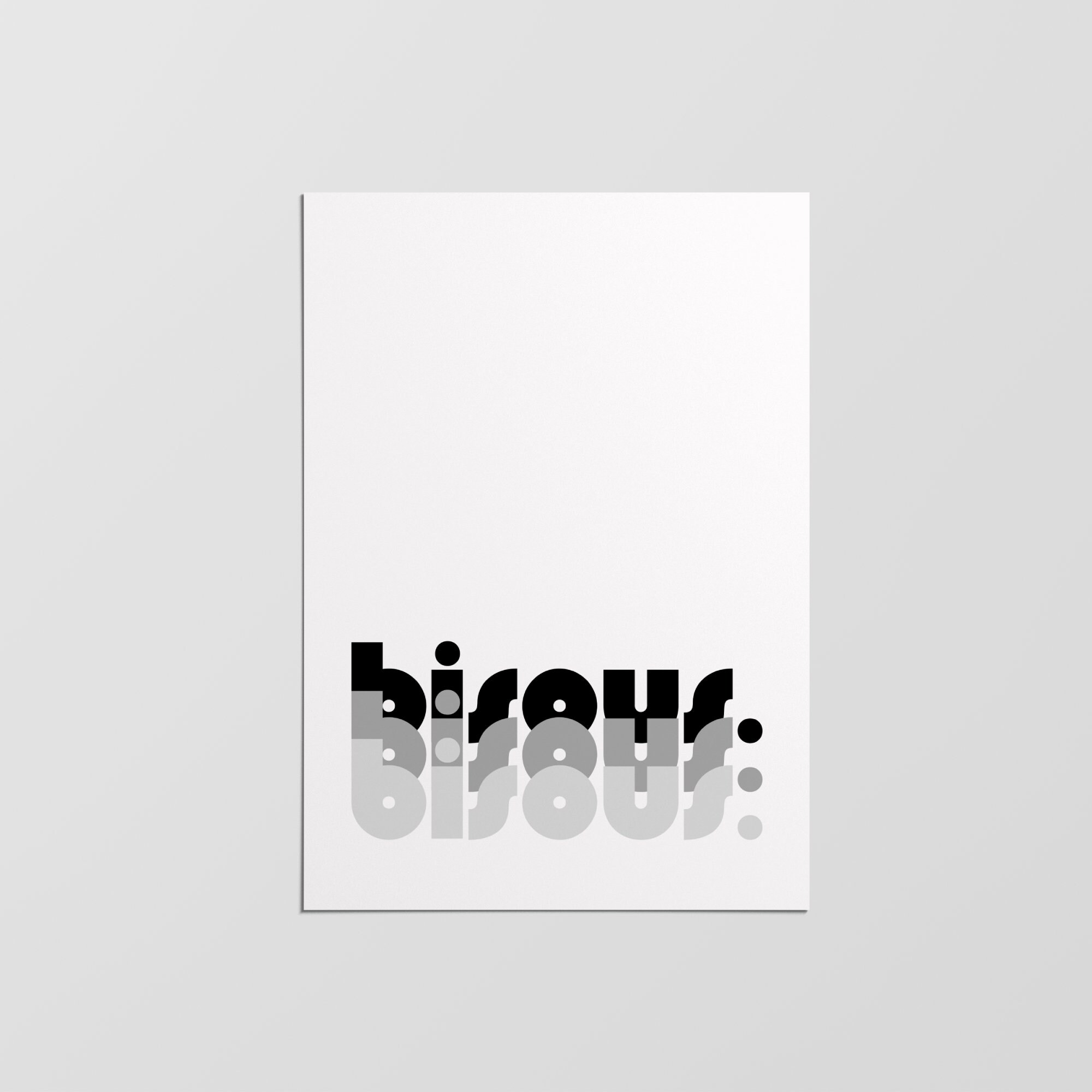 Affiche Bisous, Impression Minimaliste, Design Moderne, Décoration Intérieure, Art Mural, Murale, Im