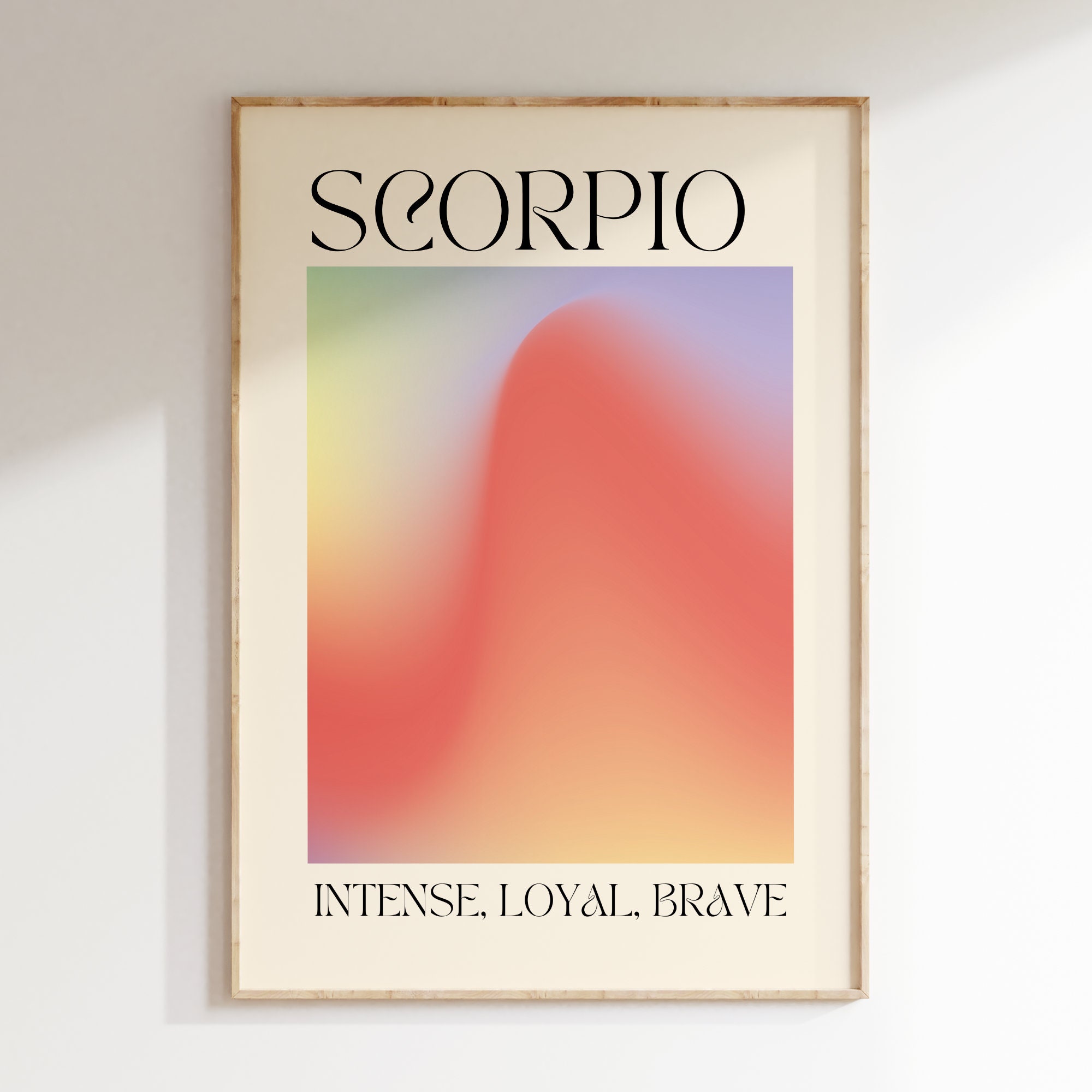 ZODIAC SCORPIO AURA Print Aura Gradient Pastel Aura Art - Etsy