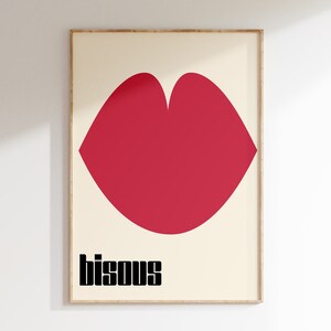 Music Inspired Print,Mon coeur, Music Print, French Song, Gig Print, Rock Pop Indie Poster
