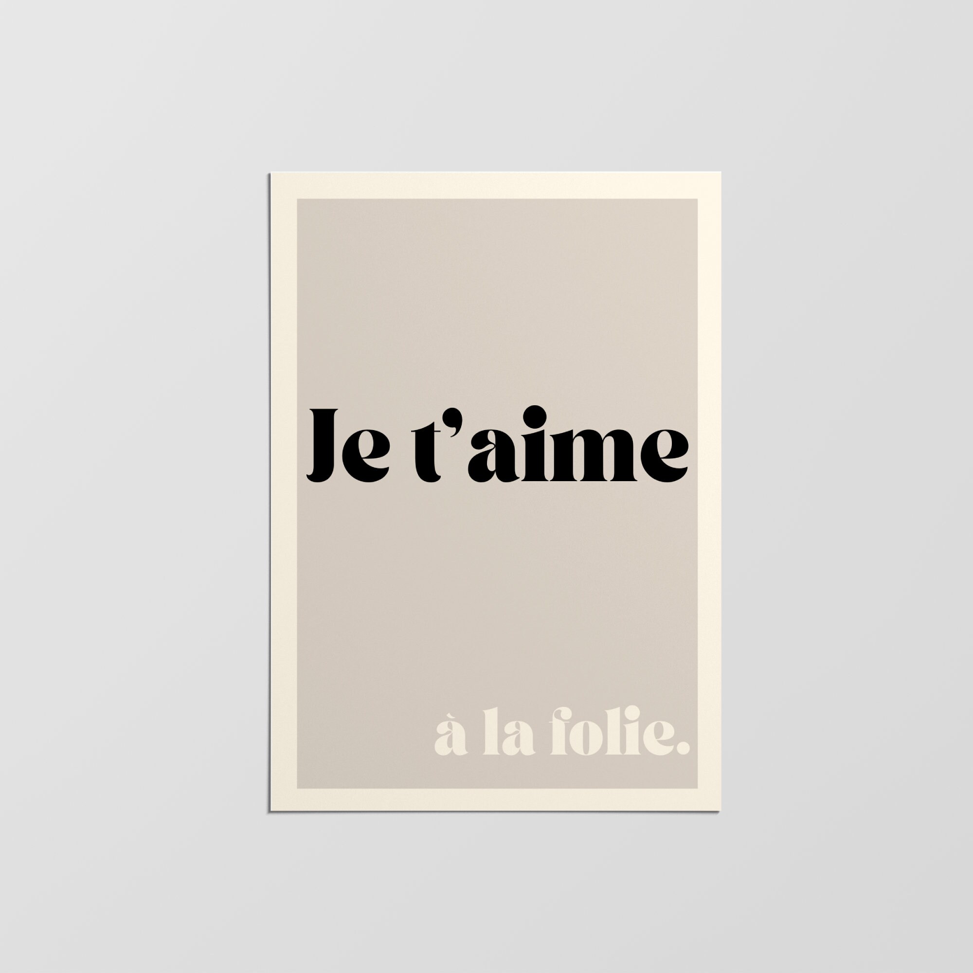 Je T'aime Poster, Love Print, Print Letters, Affiche de Couple, Décoration Intérieure, Art Mural, Mu