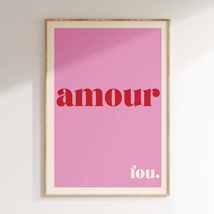 Konsttryck Amour Typography: Modern heminredning 3