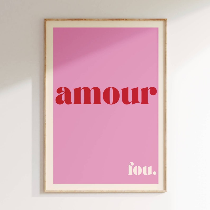 Konsttryck Amour Typography: Modern heminredning 3