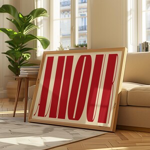 Amour Love Typography Print: Modern Bold Wall Art image 4