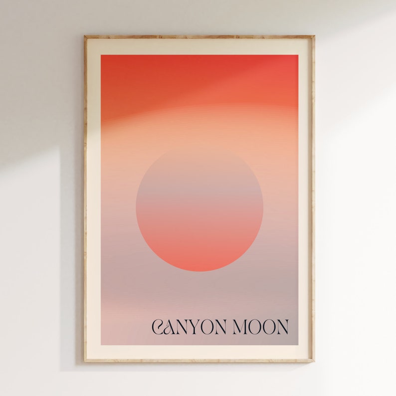 Inspired Music Print, Song Lyrics Print, Music Gift, Canyon Moon Unframed Indie Rock Art, Gig Poster, Wall Deco, Concert Poster 4