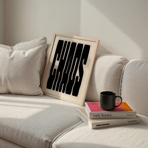 Chaos Typography Art Print: Modern Home Decor image 6