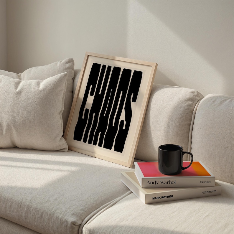 Chaos Typography Art Print: Modern Home Decor image 6