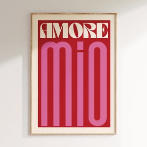 Inspired Music Print, Amore Mio Print, Music Print, Lyrics Poster, Gig Print, Indie Rock Gift Poster Art, Concert Poster, Gift, Amore Mio