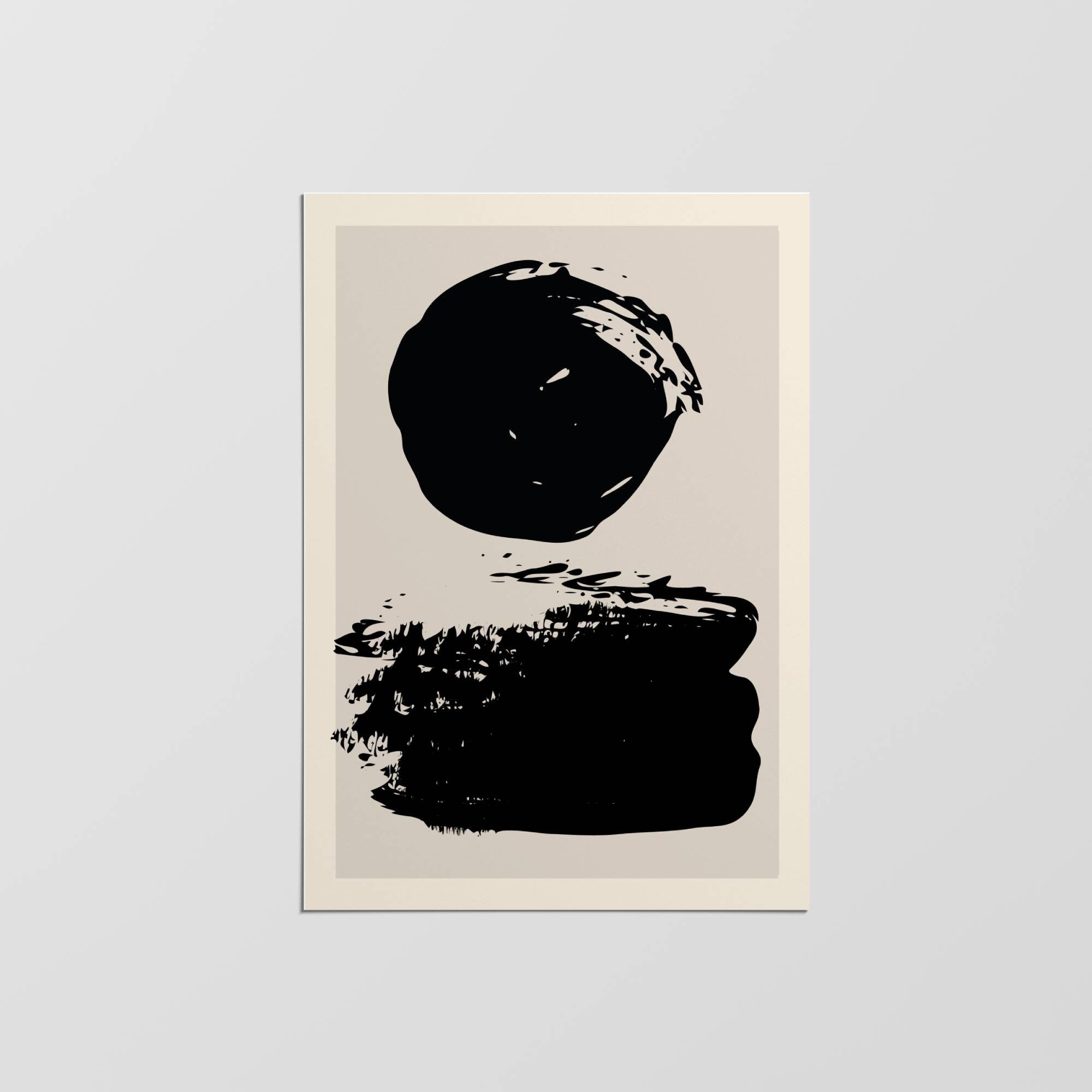 Impression Scandinave Abstraite, Art Mural Au Pinceau, Estampes Modernes, Impression d'art Minimalis