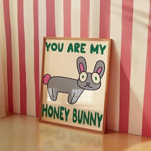 Bunny Colorful Print for Kids Wall Art Nursery Poster Kids Room Art Decor Baby Shower Decor Gift for Kids Playroom Decor Quote Wall Art